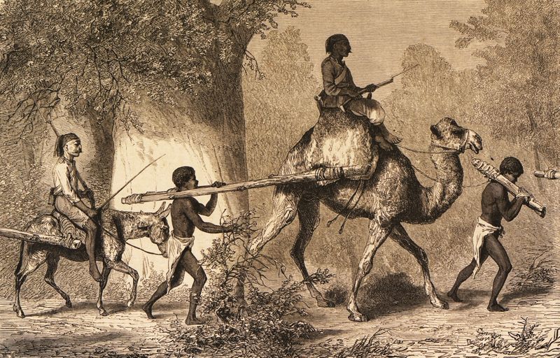 Habitants du Kéry emmenés en esclavage, dessin de Karl Girardet - J 998 (AD 71)