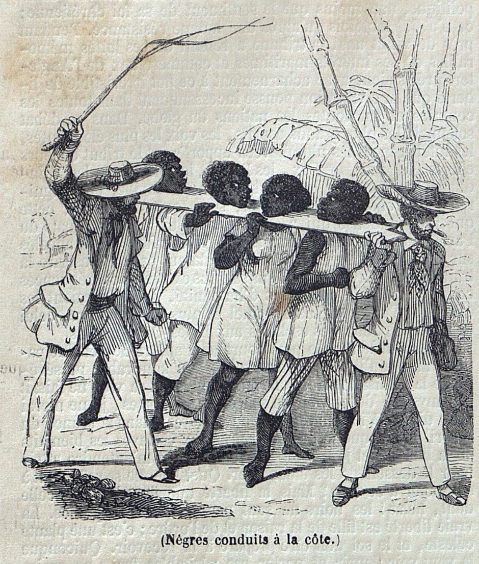 Nègres conduits à la côte, journal L'Illustration de 1848 - PR 56/1 (AD 71)