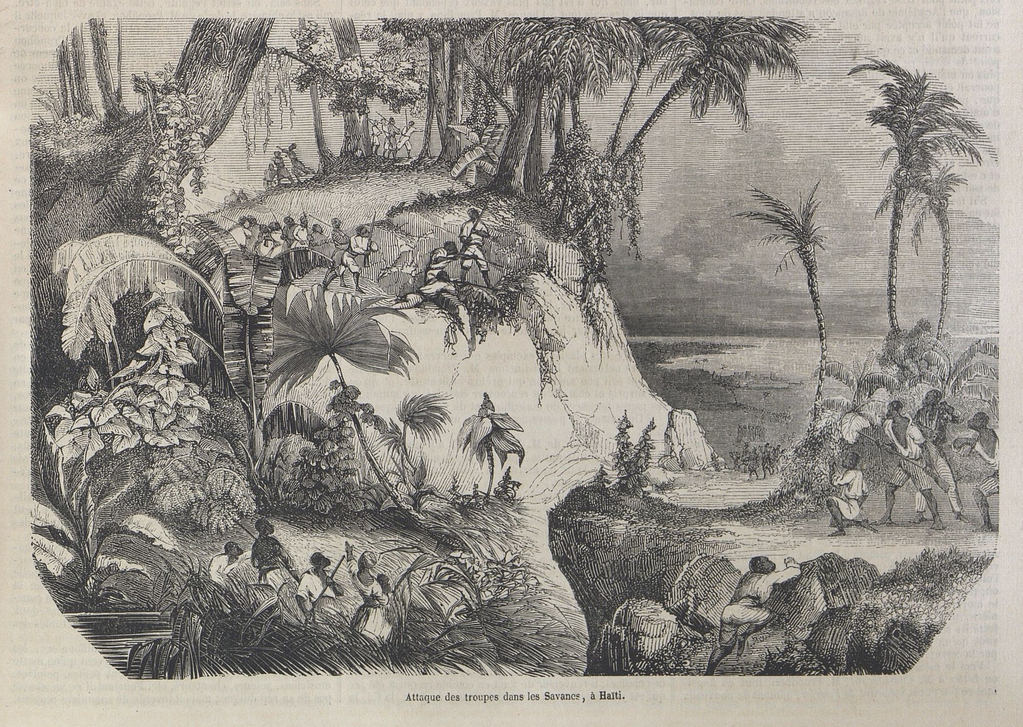 Révolte d'esclaves : scène de guerilla à Saint-Domingue - PR 56/5 (AD 71)