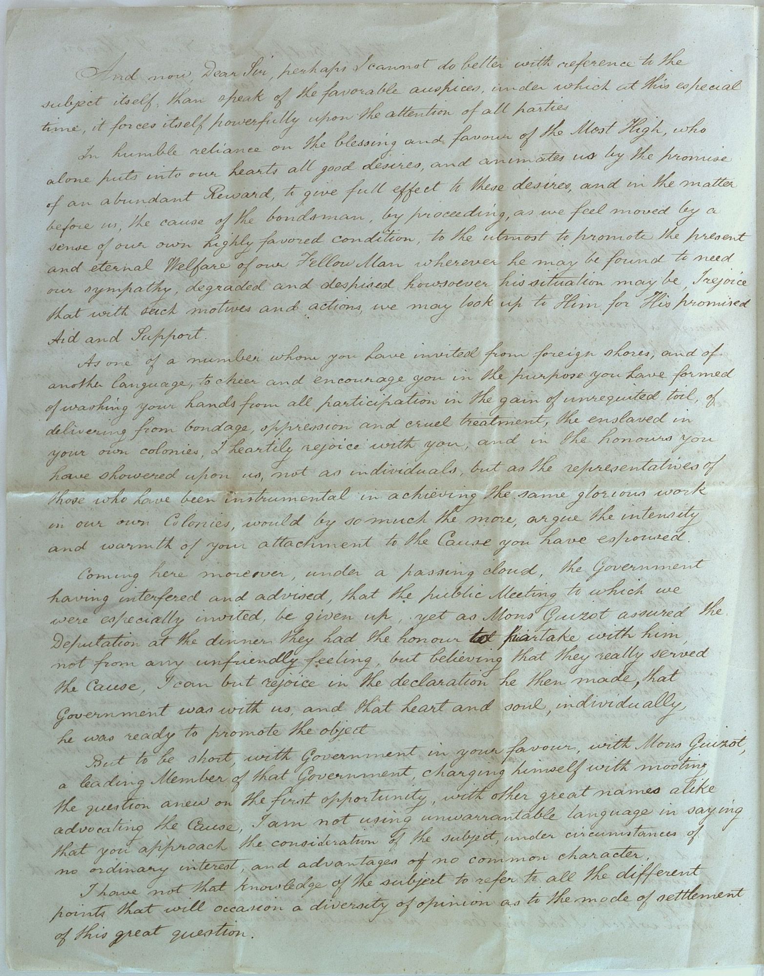 Lettre d'Edward Foster à Alphonse de Lamartine, page 2 (18 mars 1842, J 1167 - AD71)