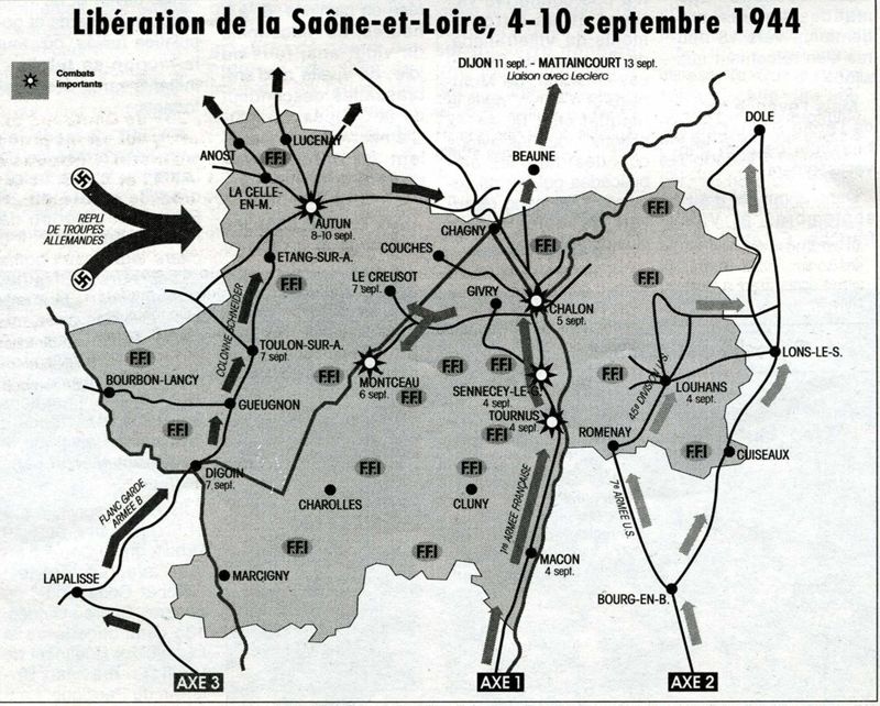 "De la Saône-et-Loire libérée à l'Allemagne occupée"