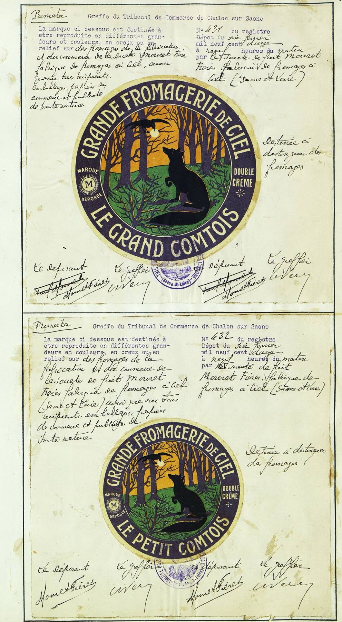 Tribunaux de commerce (registre de dépôt des marques de fabrique, 6U 1766)