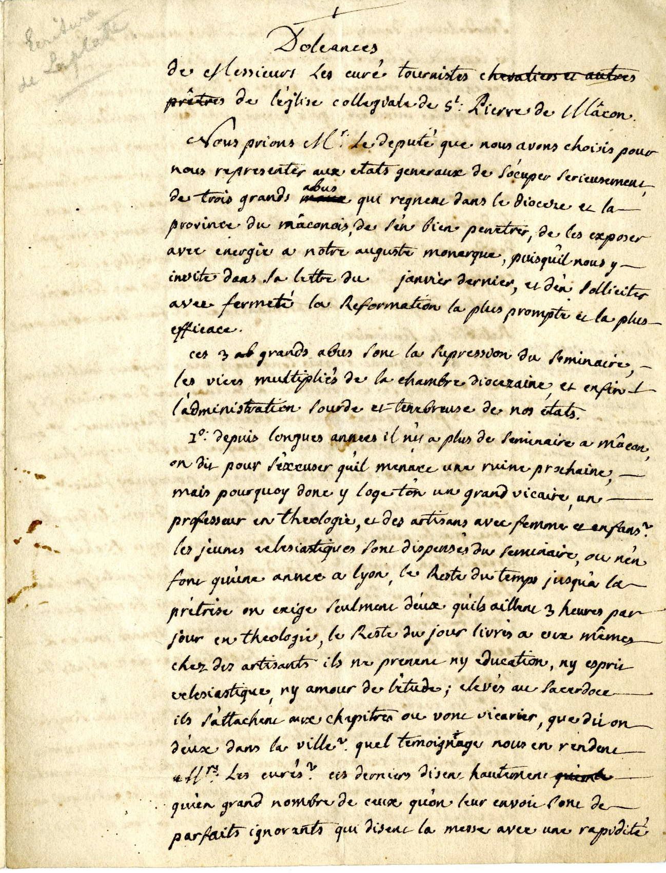 Cahiers de doléances du XVe au XXe siècle