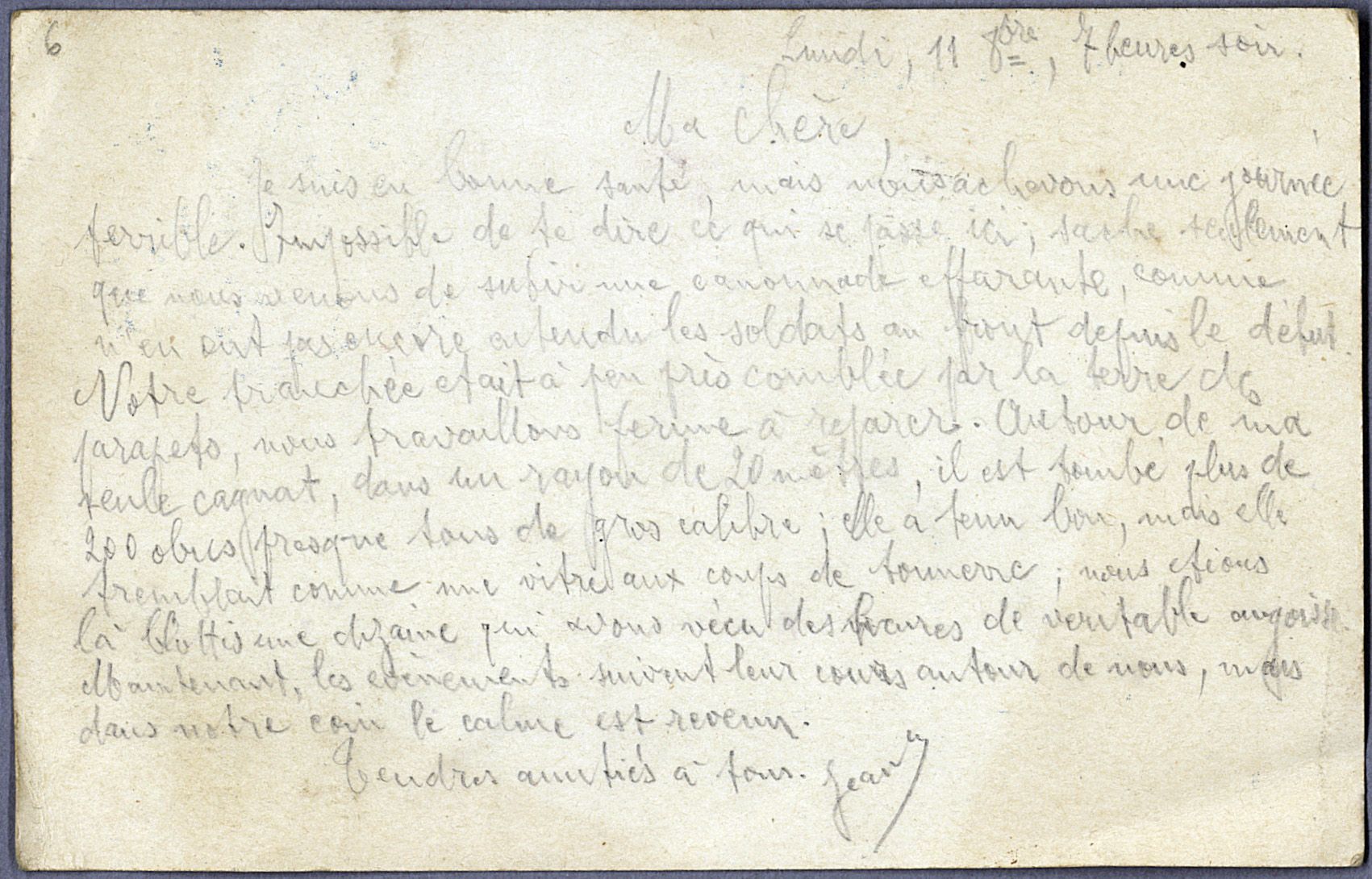 Carte-lettre du 11 octobre 1915