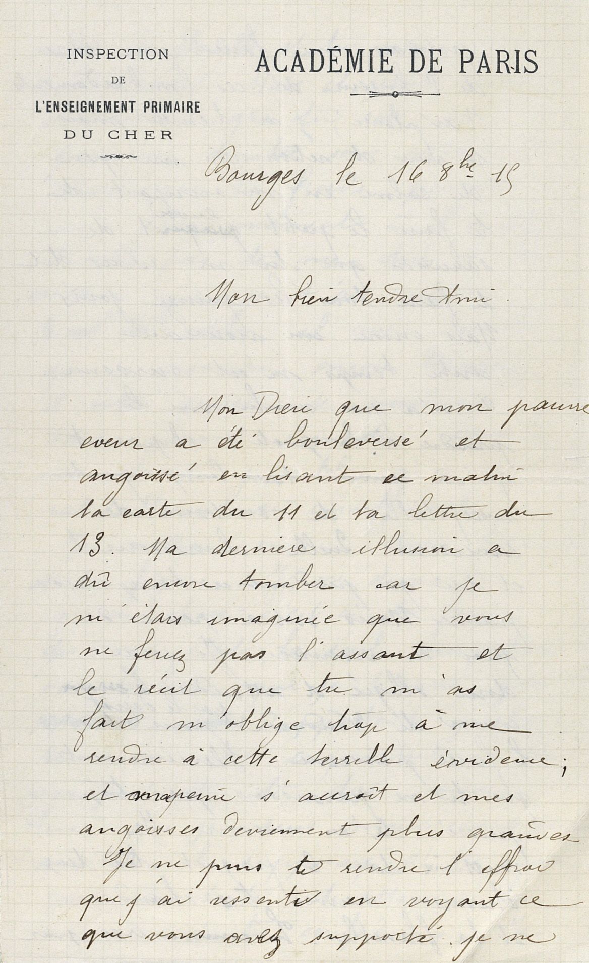 Lettre du 16 octobre 1915