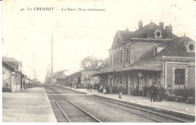 La Gare du Creusot. Mise en circulation le 14 septembre 1914, Collection Rochette