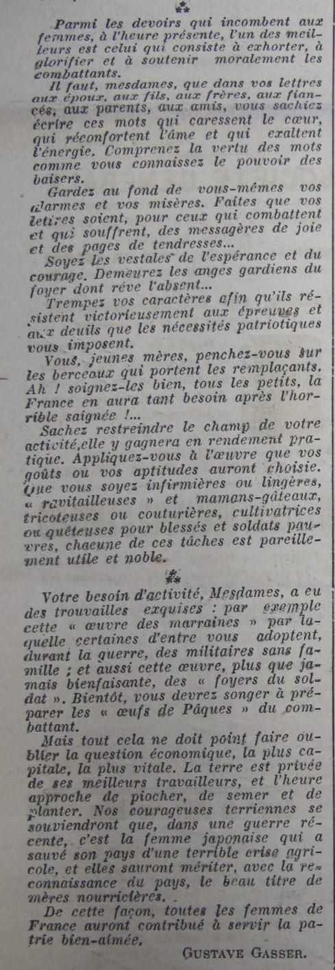 Le Progrès de Saône-et-Loire, 24 février 1915. ADSL PR 97/76