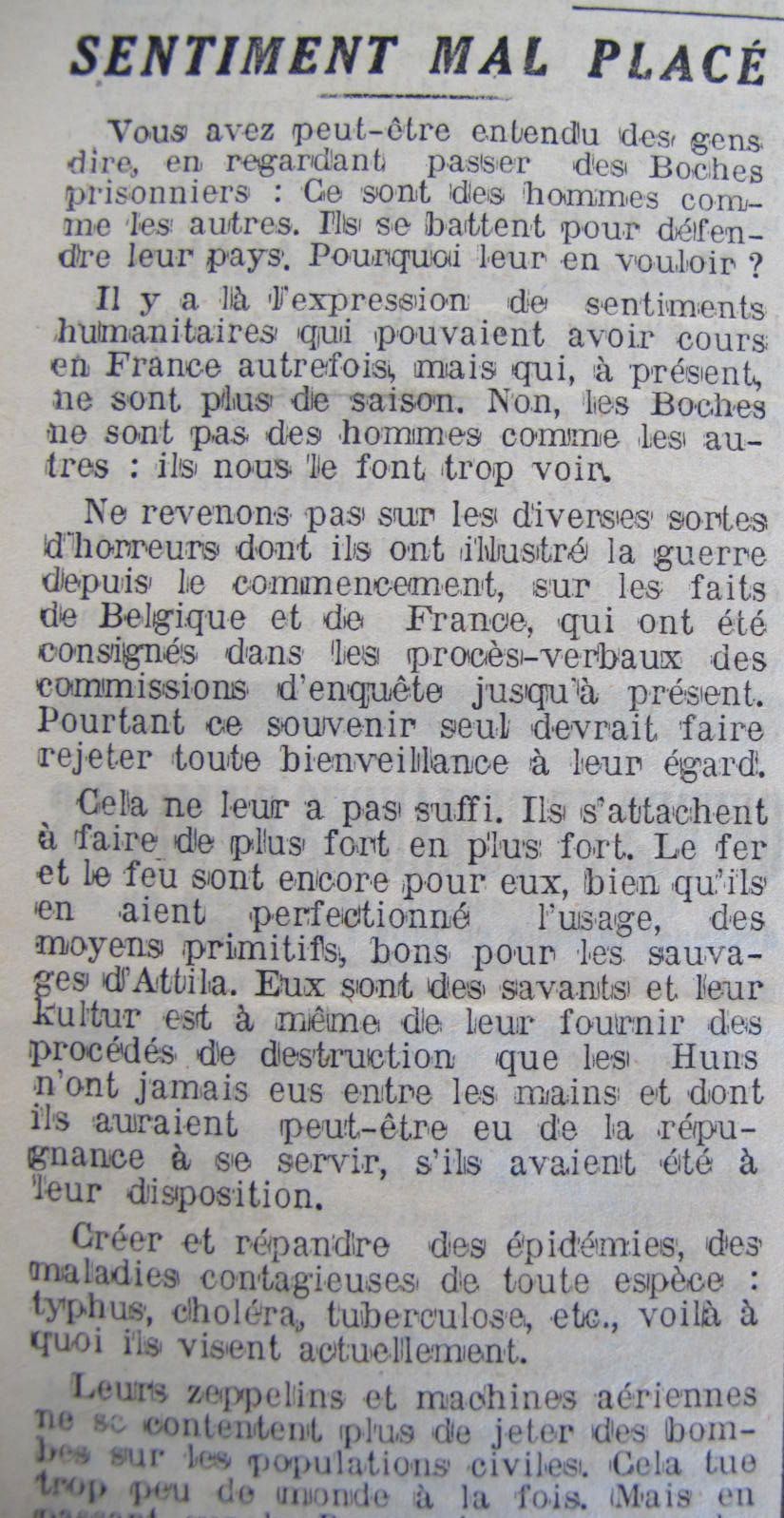 Le Progrès de Saône-et-Loire, 9 novembre 1916. ADSL, PR 97/79