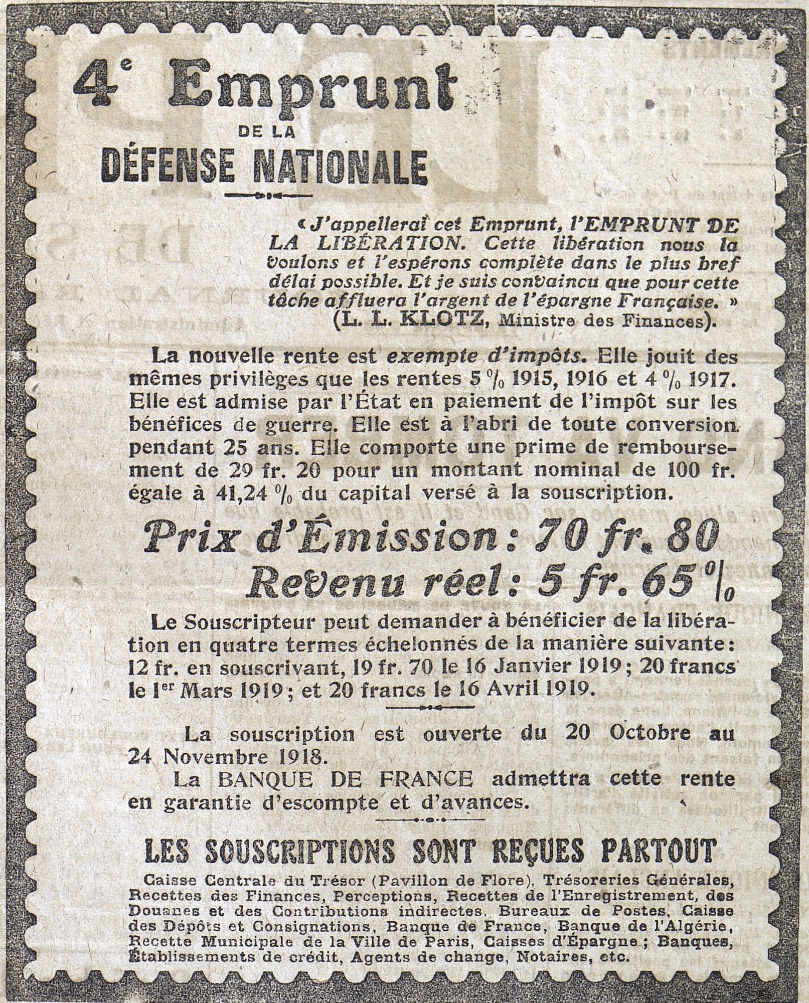 Le Progrès de Saône-et-Loire, 22 octobre 1918. ADSL PR 79/83