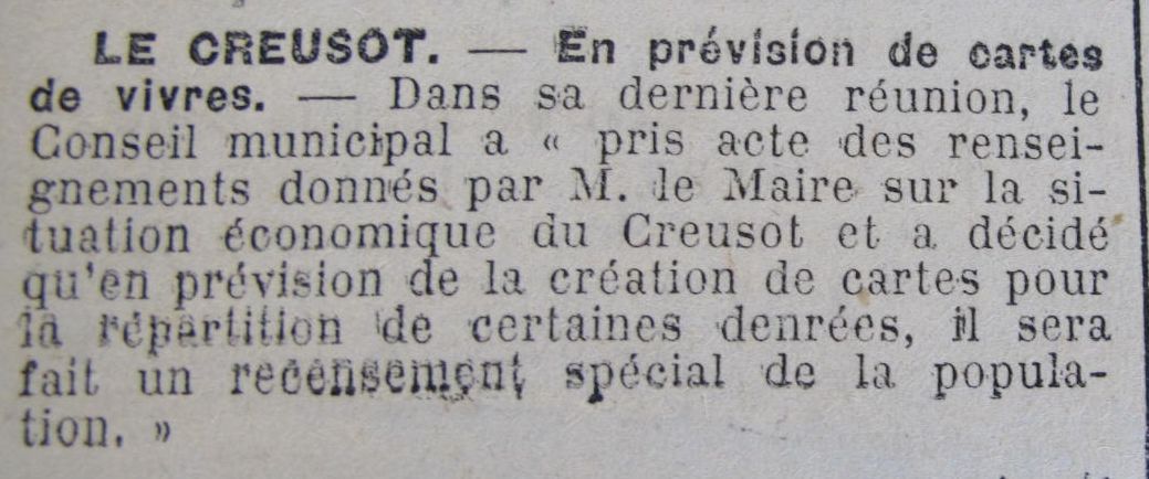 Le Progrès de Saône-et-Loire, 1er décembre 1916. ADSL PR 97/79