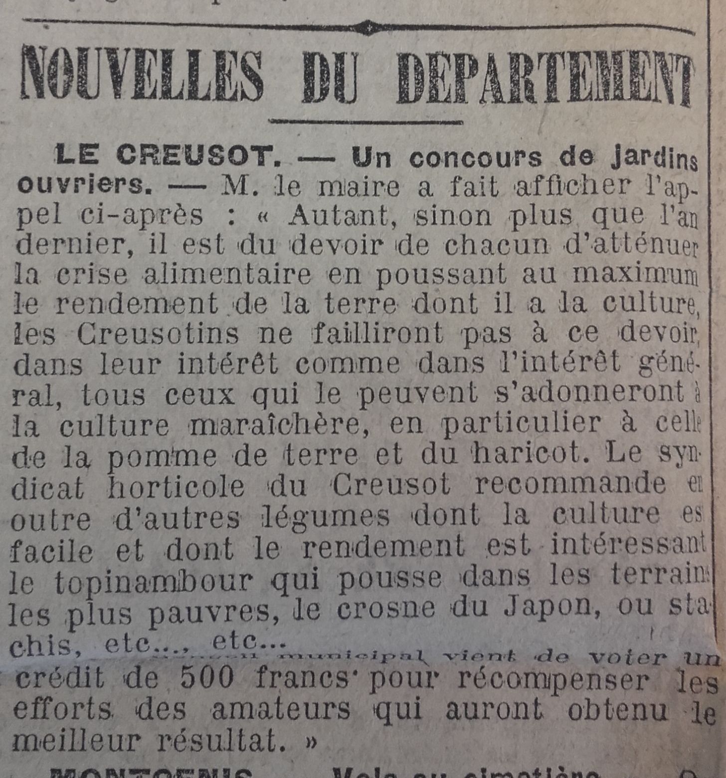 Le Progrès de Saône-et-Loire, 19 mars 1918. ADSL, PR 97/82