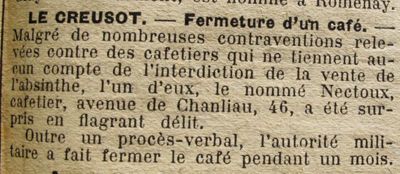 Le Progrès de Saône-et-Loire, 14 janvier 1915. ADSL  PR 97/76