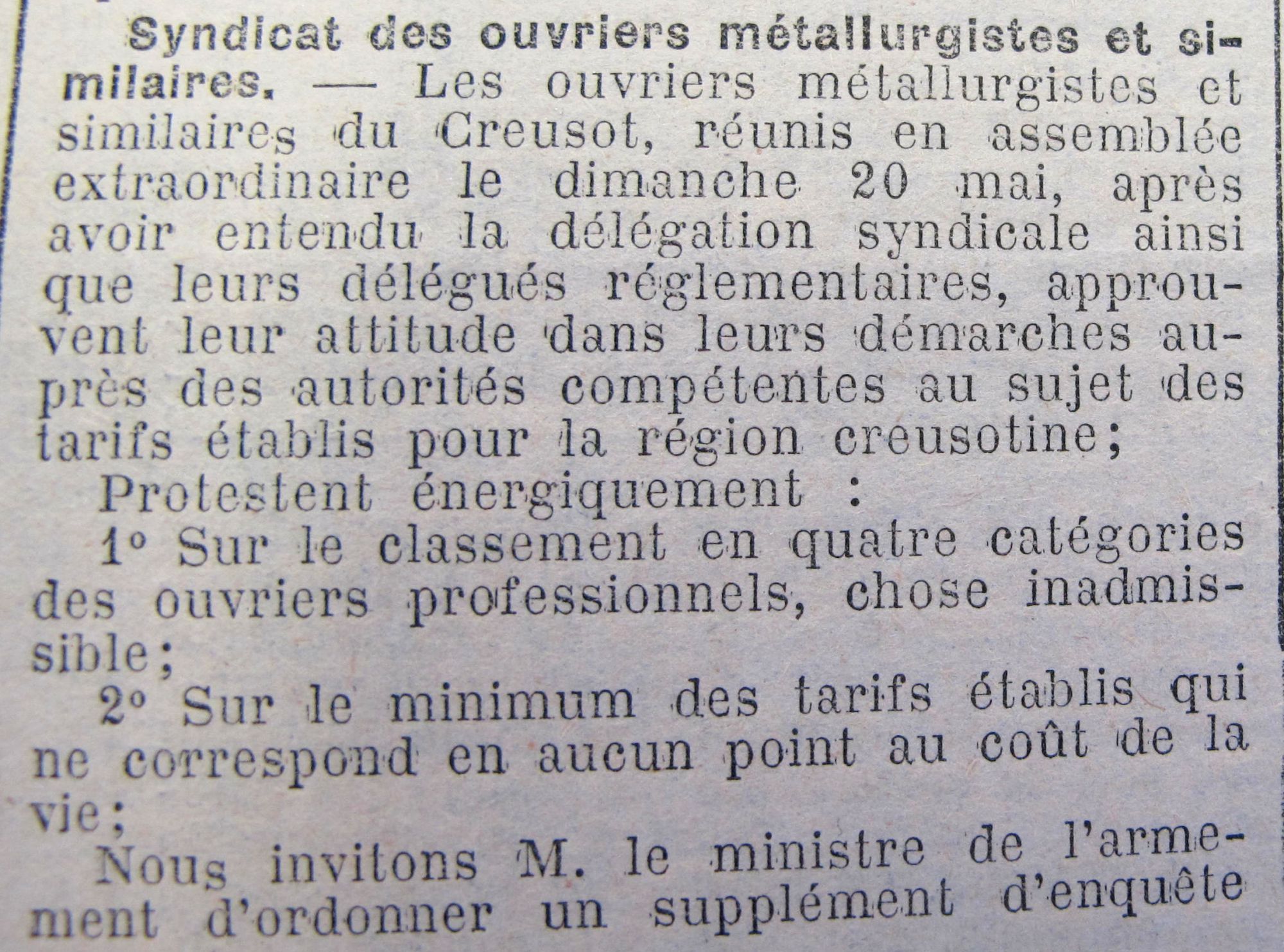 Le Progrès de Saône-et-Loire, 25 mai 1917, page 1/2. ADSL PR 97/80