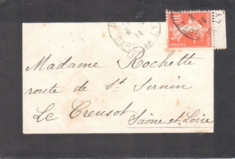 Lettre d'Octavie à Francine, 1er août 1914, page 1/3. Collection Rochette