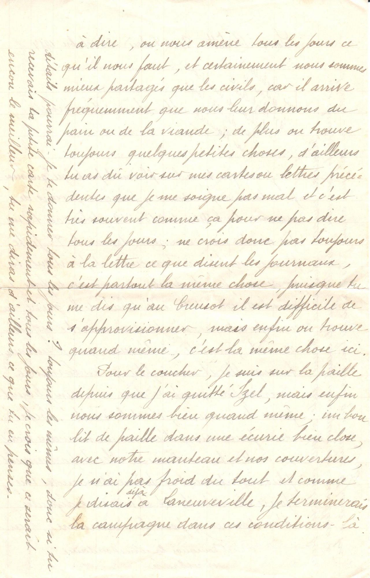 Louis à Francine, 28 octobre 1914, extrait. Collection Rochette